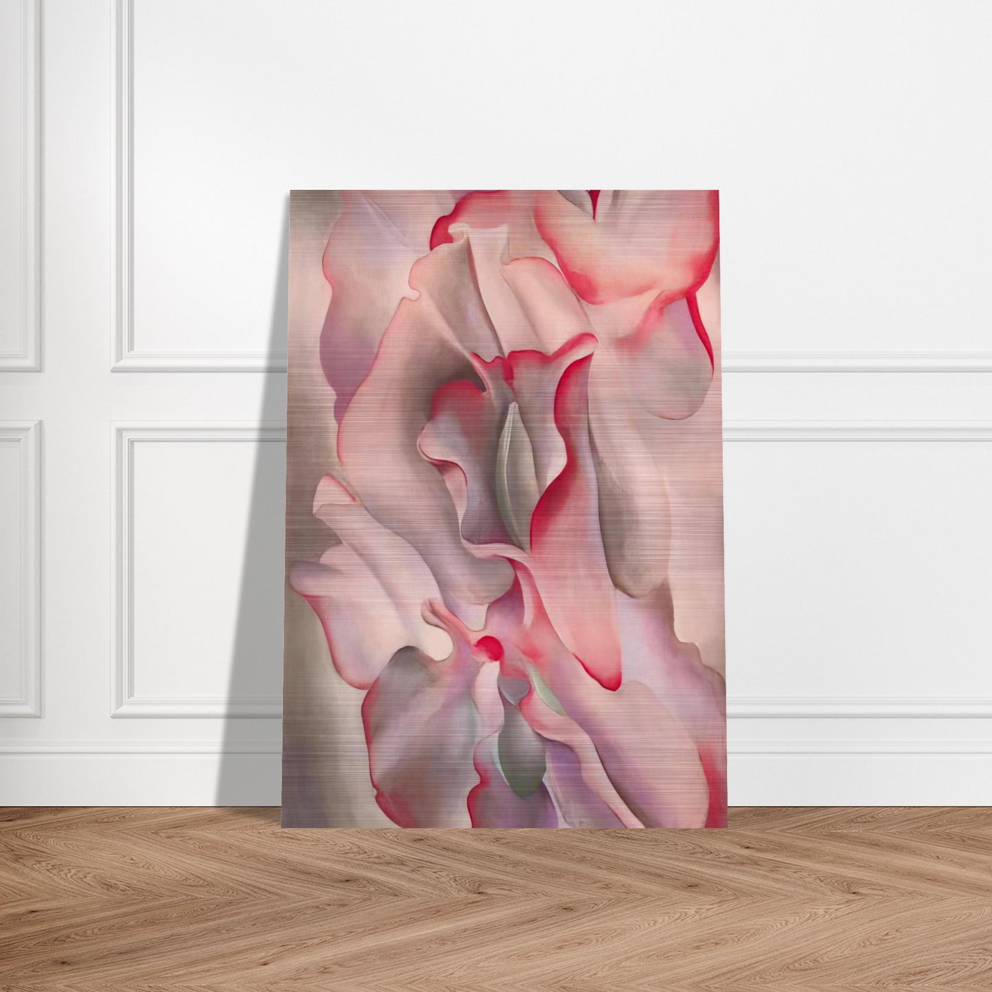 Pink Sweet Peas 2 - Georgia O'Keeffe Brushed Aluminum Print - 70x100 cm / 28x40 inches | Georgia O'Keeffe Aluminum Print | Georgia O'Keeffe Prints