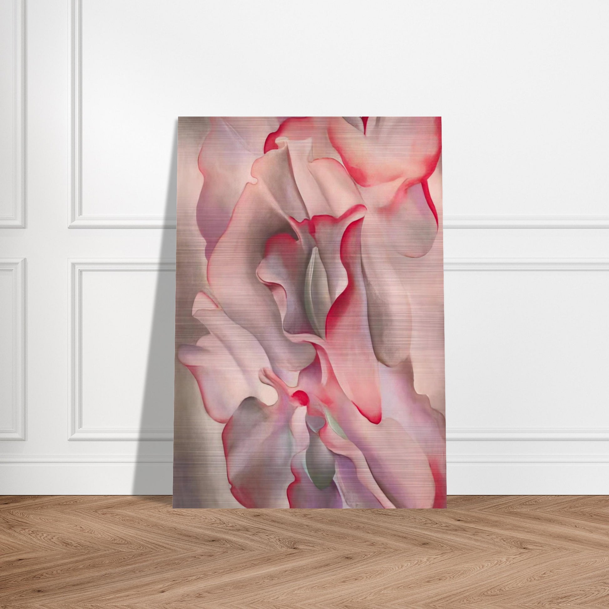 Pink Sweet Peas 2 - Georgia O'Keeffe Brushed Aluminum Print - 70x100 cm / 28x40 inches | Georgia O'Keeffe Aluminum Print | Georgia O'Keeffe Prints