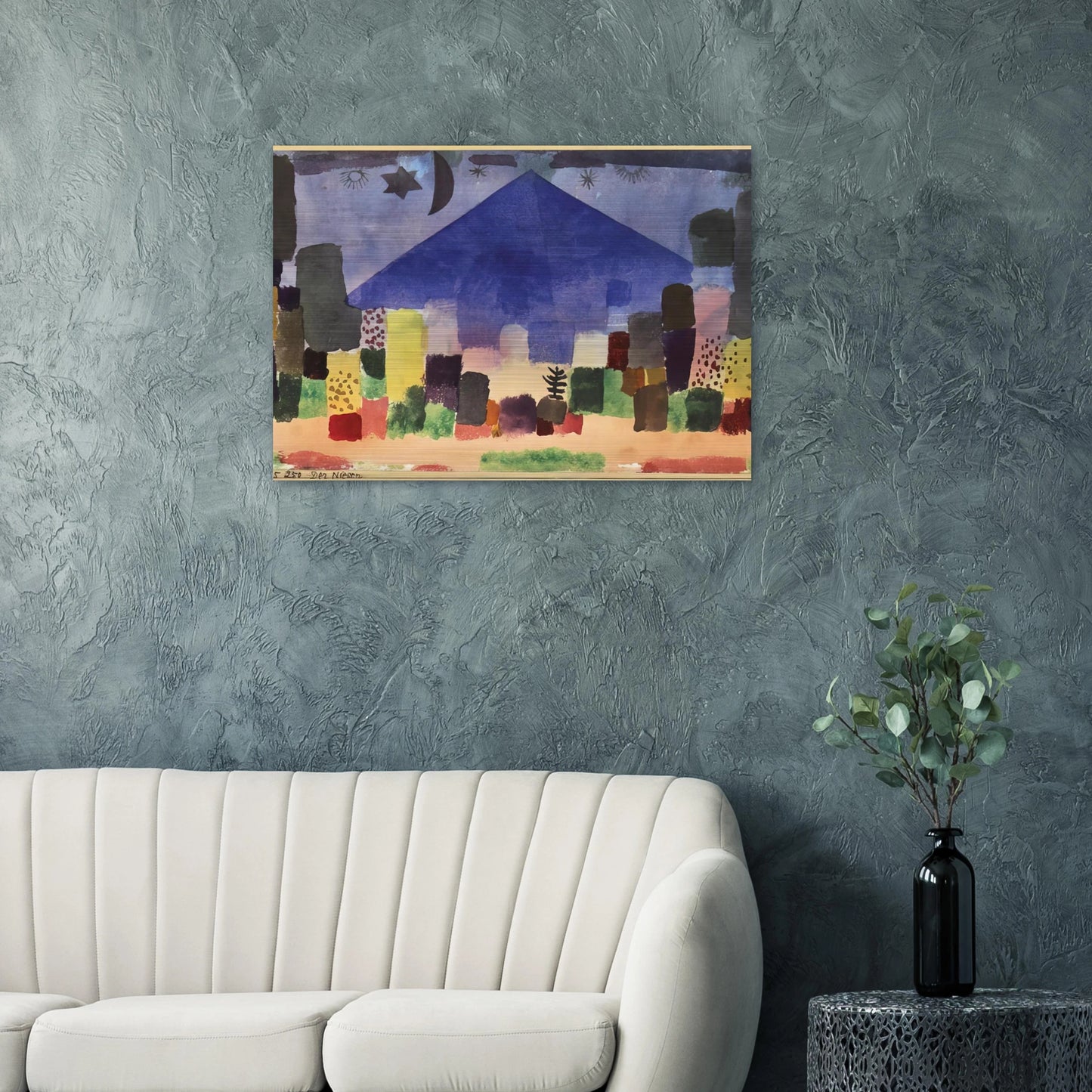 MOUNT NIESEN 1915 - Paul Klee Brushed Aluminum Print - 70x100 cm / 28x40 inches | Paul Klee Aluminum Print | Paul Klee Prints