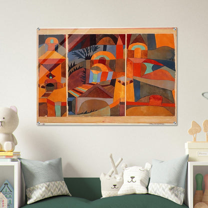 TEMPLE GARDENS 1920 - Paul Klee Acrylic Print - 70x100 cm / 28x40″ inches