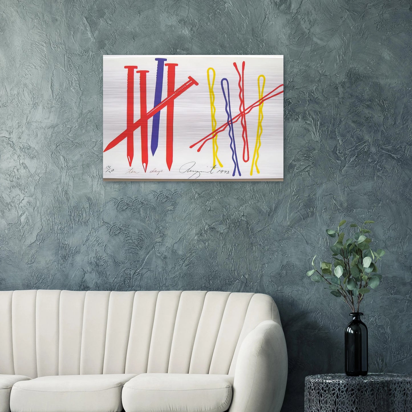 Ten Days - James Rosenquist Brushed Aluminum Print - 70x100 cm / 28x40 inches | James Rosenquist Aluminum Print | James Rosenquist Prints