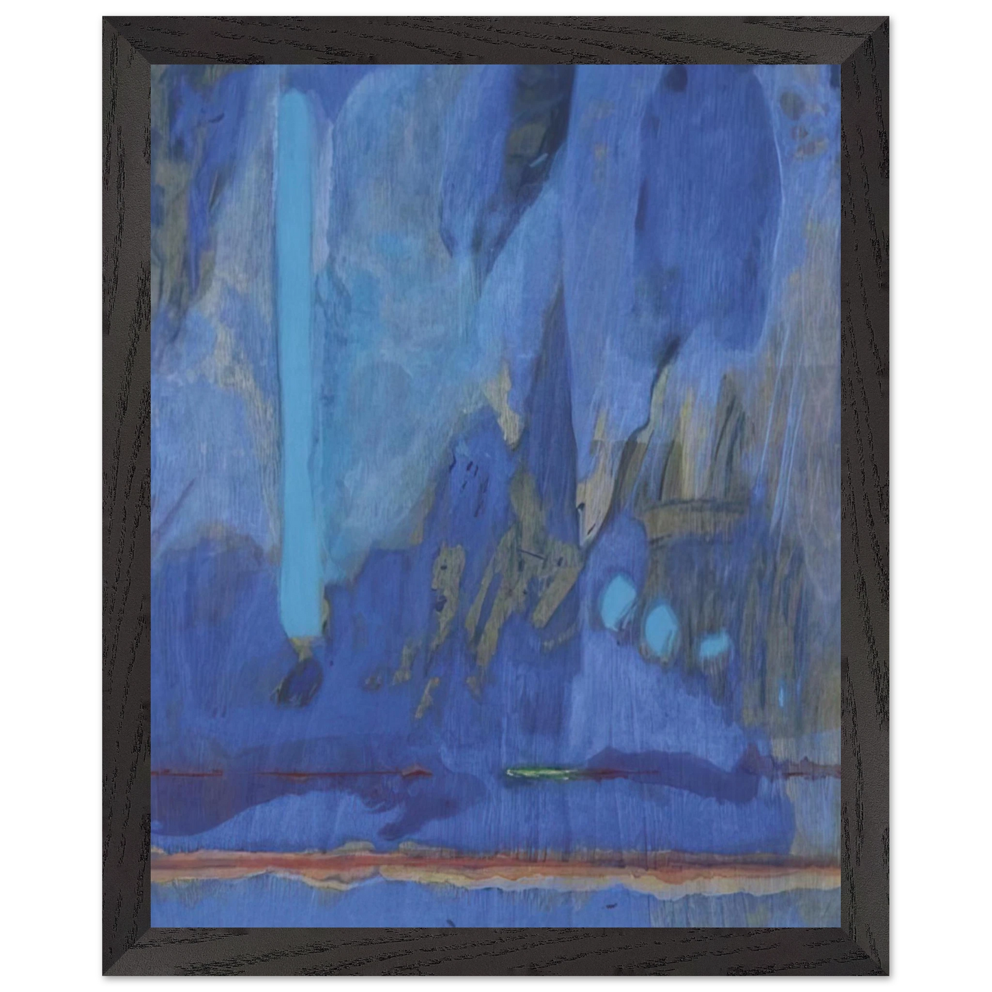 Helen Frankenthaler - Tales of Genji III - 1998 Wall art - 27x35 cm / 11x14 inches - Premium Wooden Framed Poster With Fine Art Paper-canvas - Wood frame
