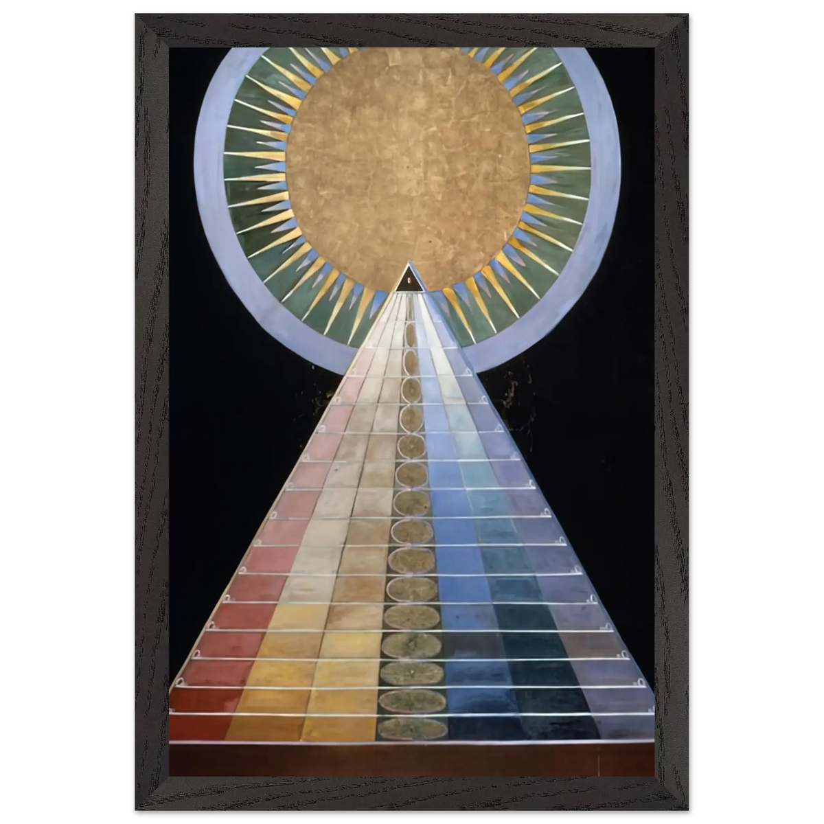Hilma af Klint - ALTAR PAINTING 1915 Wall art - 50x70 cm / 20x28 Inches - Premium Wooden Framed Poster With Fine Art Paper - Black frame
