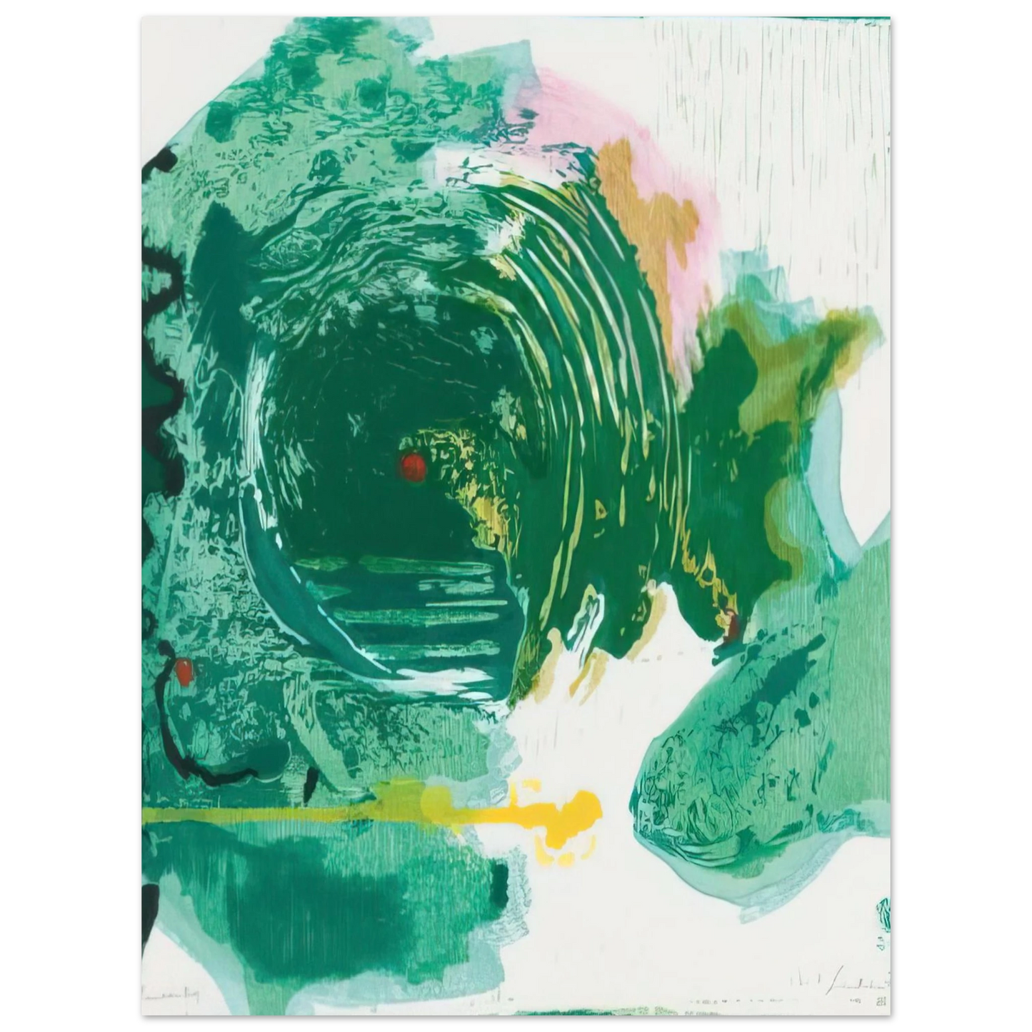 Helen Frankenthaler - Radius - 1993 Wall art - 20x25 cm / 8x10 inches - Premium Wooden Framed Poster With Fine Art Paper-canvas - Wood frame