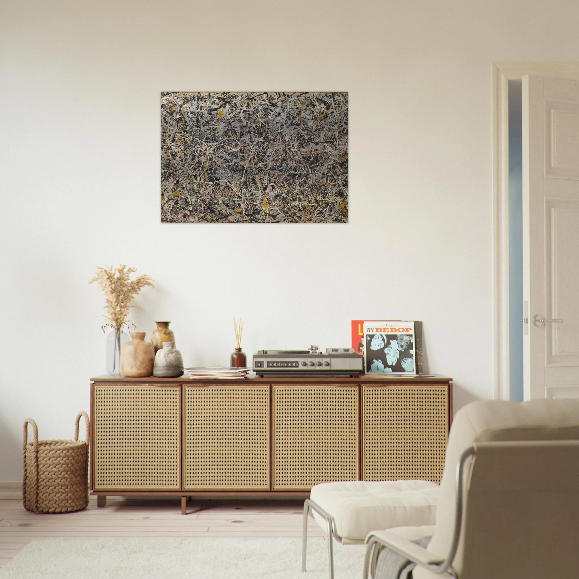 NUMBER 1 - Jackson Pollock Brushed Aluminum Print - 70x100 cm / 28x40 inches | Jackson Pollock Aluminum Print | Jackson Pollock Prints
