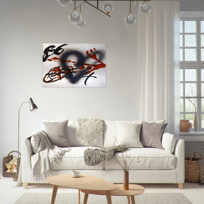 COEUR ET FLECHE 1985 - Antoni Tapies Brushed Aluminum Print - 70x100 cm / 28x40 inches | Antoni Tapies Aluminum Print | Antoni Tapies Prints