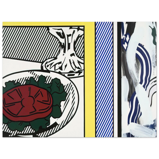 Roy Lichtenstein - TOMATO AND ABSTRACTION 1982  75x100 cm / 30x40inches Fine Art Poster