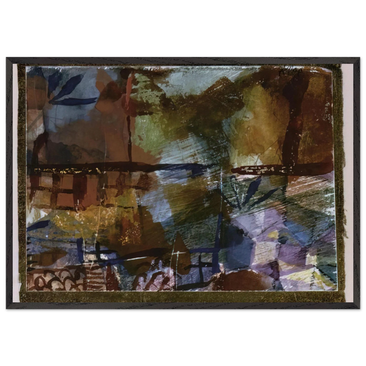 WINDOWS AND PALM TREES 1914 - Paul Klee 70x100 cm / 28x40 inches Framed Art Print – Black Wooden Frame