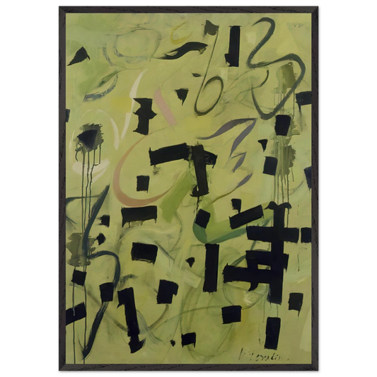 Number 12 - 1949 - Bradley Walker Tomlin 70x100 cm / 28x40 inches Framed Art Print – Black Wooden Frame