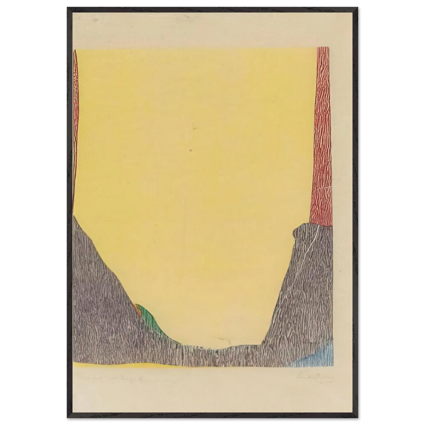 Helen Frankenthaler - East and Beyond - 1973 Wall art - 45x60 cm / 18x24 inches - Premium Wooden Framed Poster With Fine Art Paper-canvas - Wood frame