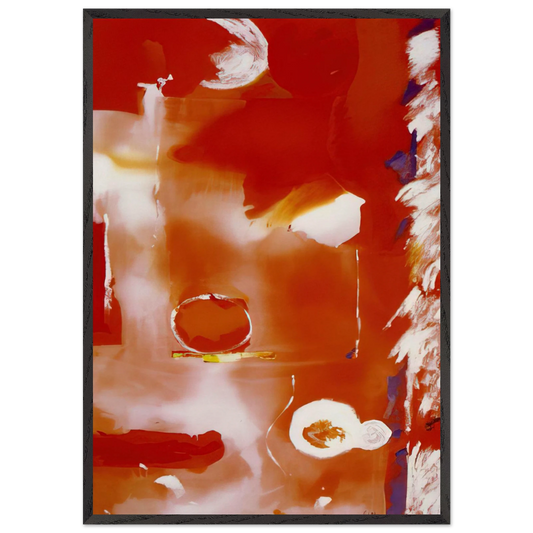 Seeing the Moon on a Hot Summer Day - 1987 - Helen Frankenthaler 70x100 cm / 28x40 inches Framed Art Print – Black Wooden Frame