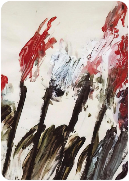 Nicola's Irises By Cy Twombly Pack of 10 Post Cards | Cy Twombly Post Cards | A6 (10.5 x 14.8 cm) - 4.1 x 5.8 inches