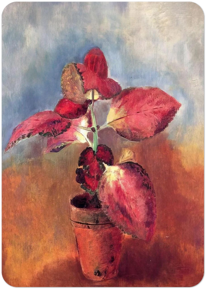BEGONIA IN A POT By Odilon Redon Pack of 10 Post Cards | Odilon Redon Post Cards | A6 (10.5 x 14.8 cm) - 4.1 x 5.8 inches