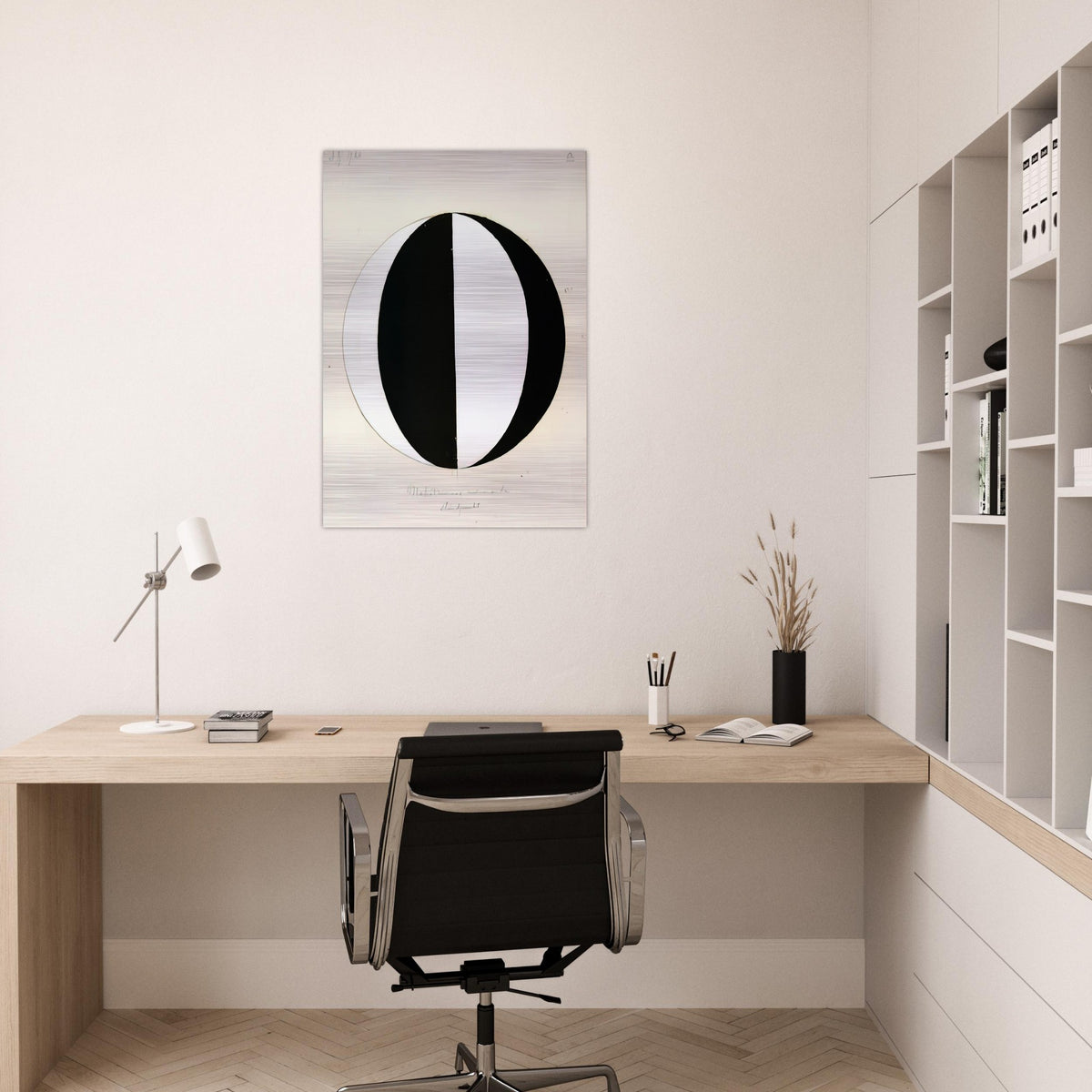 THE MAHATMAS PRESENT STANDING POINT SERIES II NO 2A 1920 - Hilma af Klint Brushed Aluminum Print - 70x100 cm / 28x40 inches | Hilma af Klint Aluminum Print | Hilma af Klint Prints