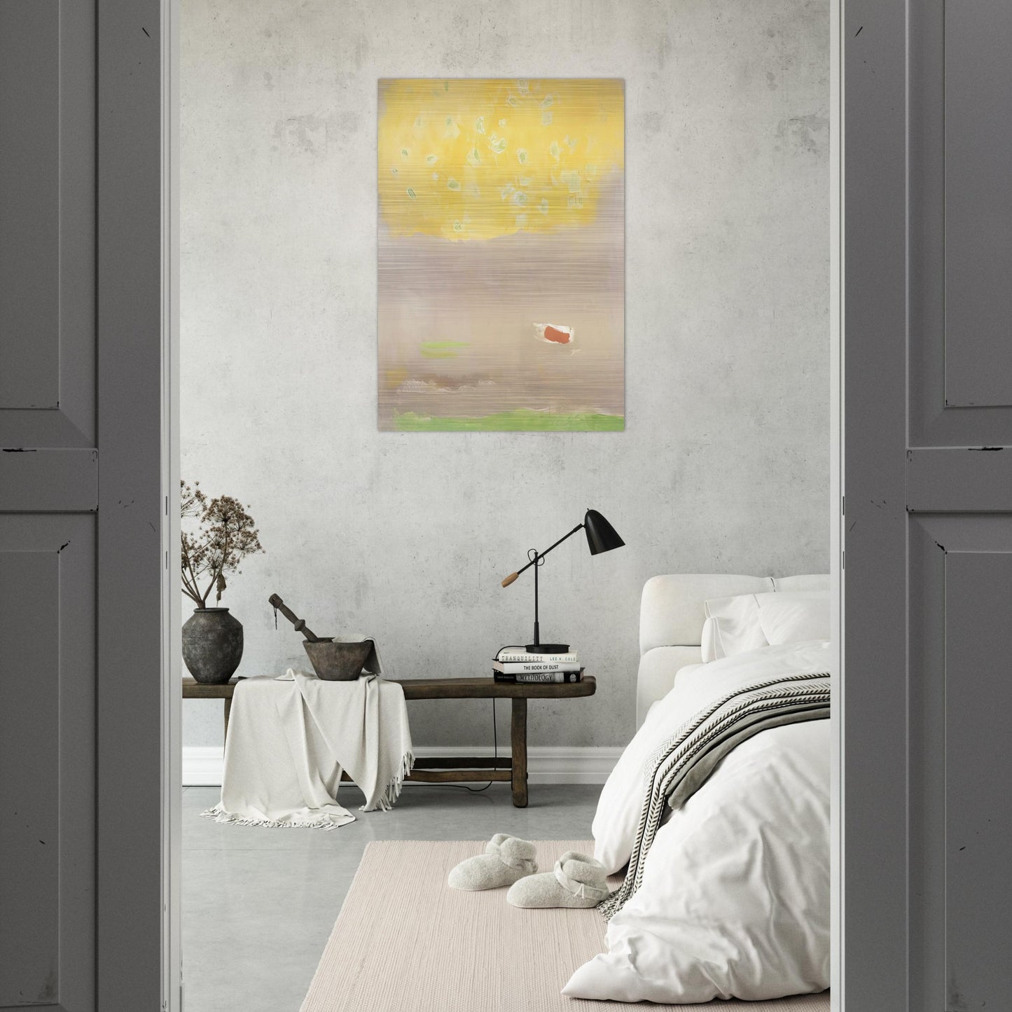 COMPOSITION 1997 - Esteban Vicente Brushed Aluminum Print - 70x100 cm / 28x40 inches | Esteban Vicente Aluminum Print | Esteban Vicente Prints