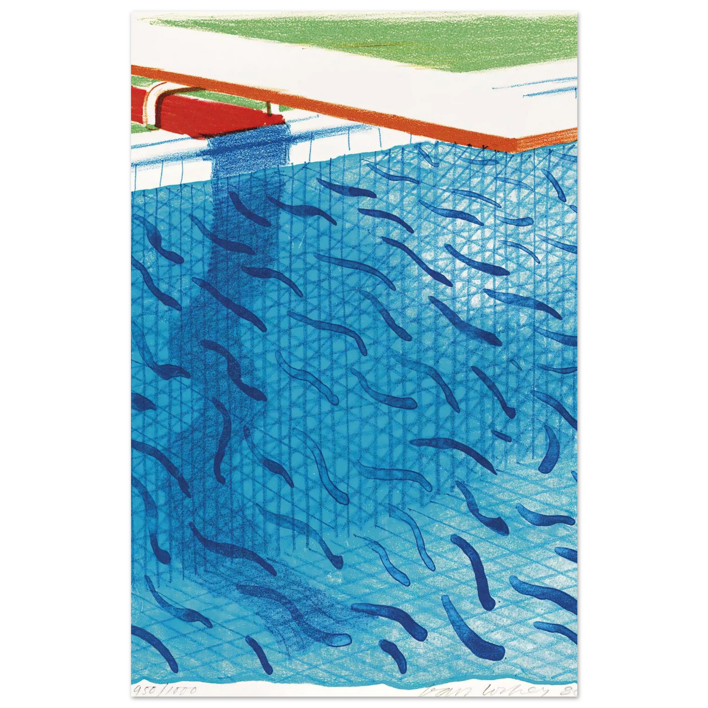 David Hockney - David Hockney Wall art - 30x40 cm / 12x16 inches - Premium Wooden Framed Poster With Fine Art Paper-canvas - White frame
