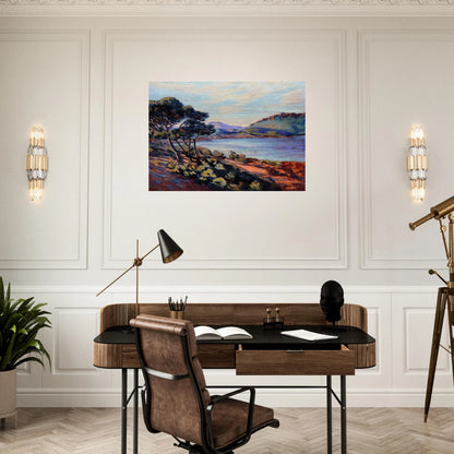 Agay Bay - 1910 - Armand Guillaumin Brushed Aluminum Print - 70x100 cm / 28x40 inches | Armand Guillaumin Aluminum Print | Armand Guillaumin Prints