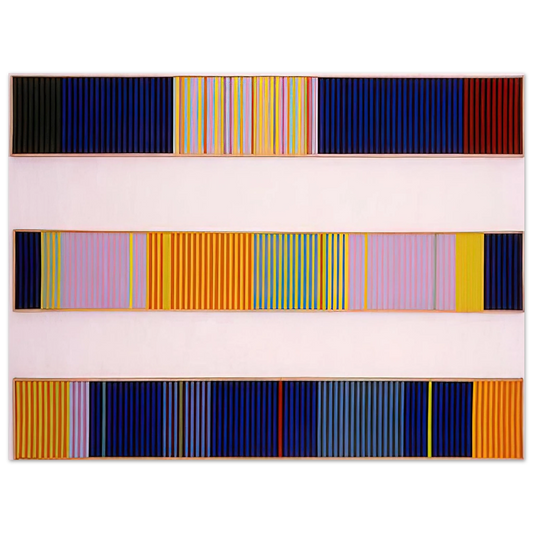 Gene Davis - Triple Jump - 1962  75x100 cm / 30x40inches Fine Art Poster