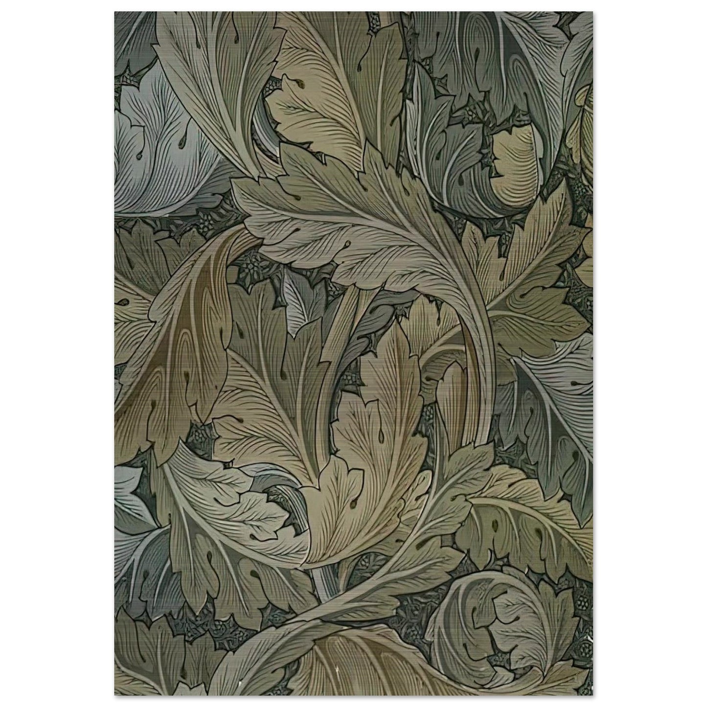 ACANTHUS WALLPAPER 1875 - William Morris Brushed Aluminum Print - 70x100 cm / 28x40 inches | William Morris Aluminum Print | William Morris Prints