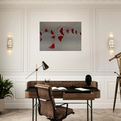 RED MOBILE 1956 - Alexander Calder Brushed Aluminum Print - 70x100 cm / 28x40 inches | Alexander Calder Aluminum Print | Alexander Calder Prints