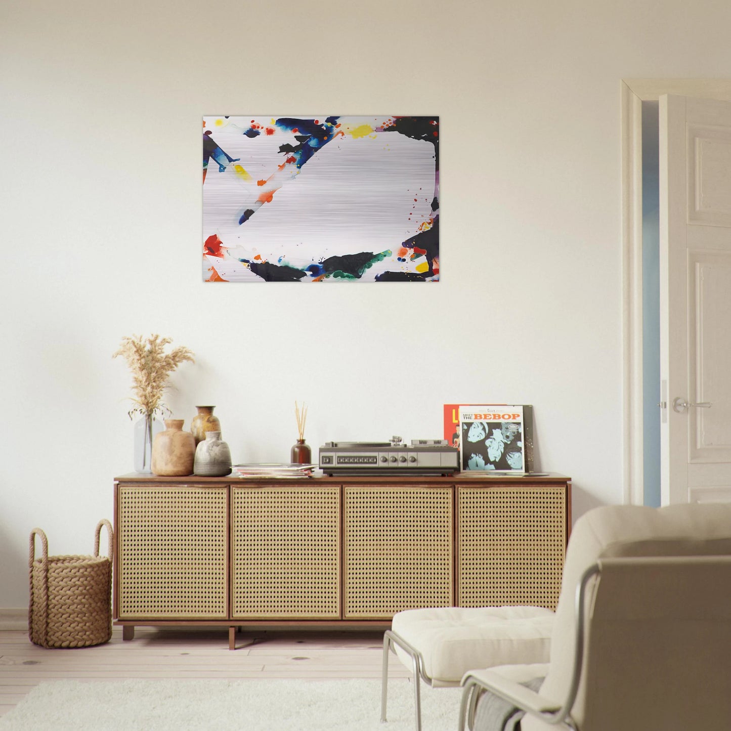 Angel Trails - Sam Francis Brushed Aluminum Print - 70x100 cm / 28x40 inches | Sam Francis Aluminum Print | Sam Francis Prints