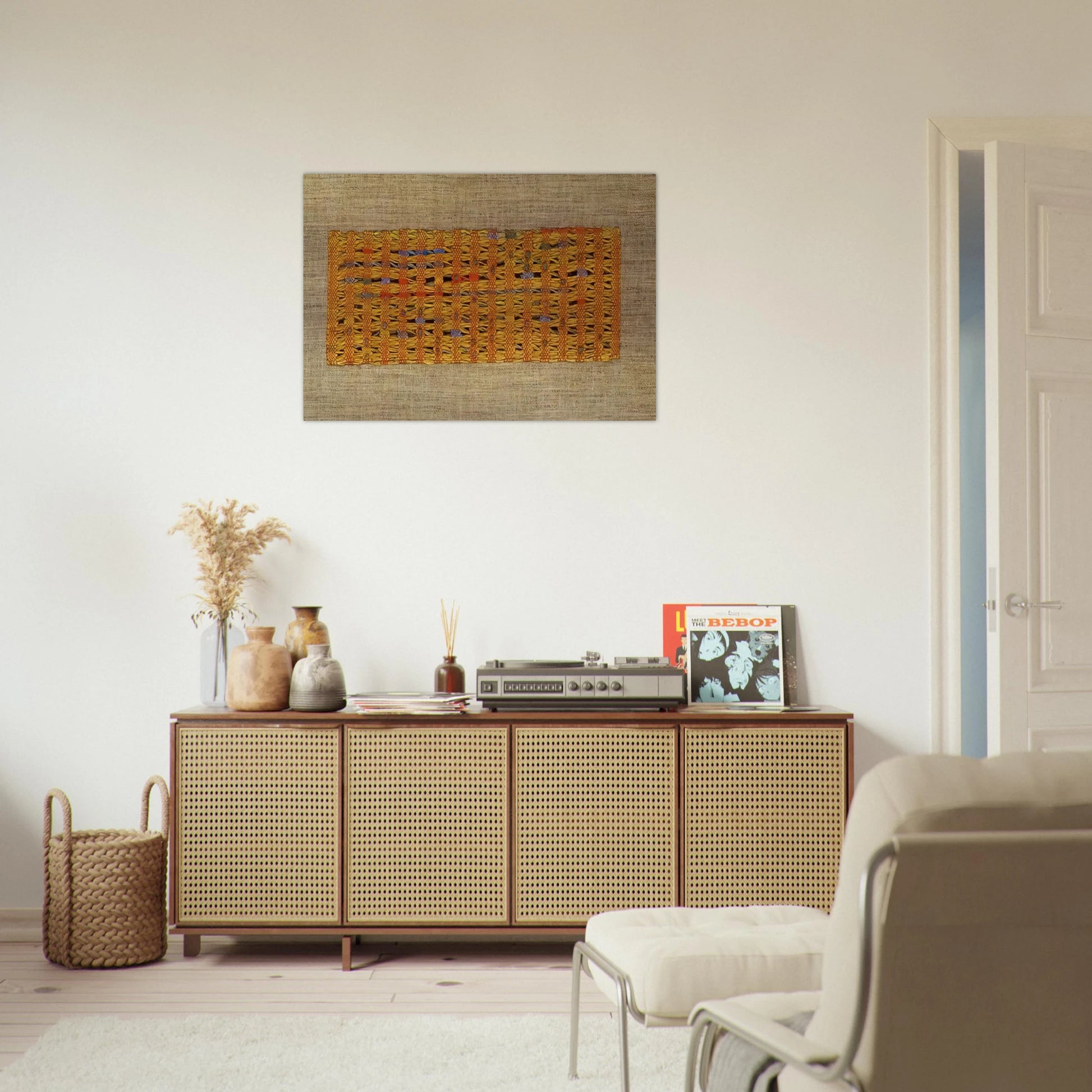 SUNNY 1965 - Anni Albers Brushed Aluminum Print - 70x100 cm / 28x40 inches | Anni Albers Aluminum Print | Anni Albers Prints