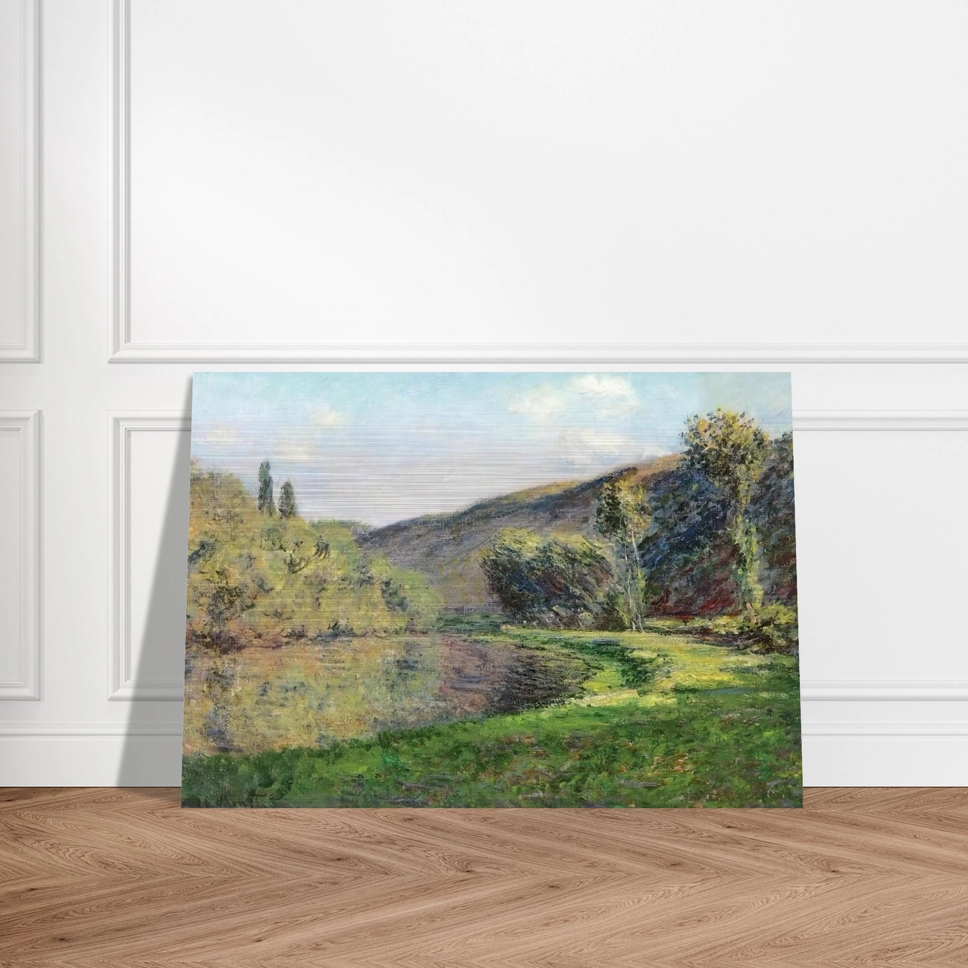 The Arm of the Siene at Jeufosse, Afternoon - claude monet Brushed Aluminum Print - 70x100 cm / 28x40 inches | claude monet Aluminum Print | claude monet Prints