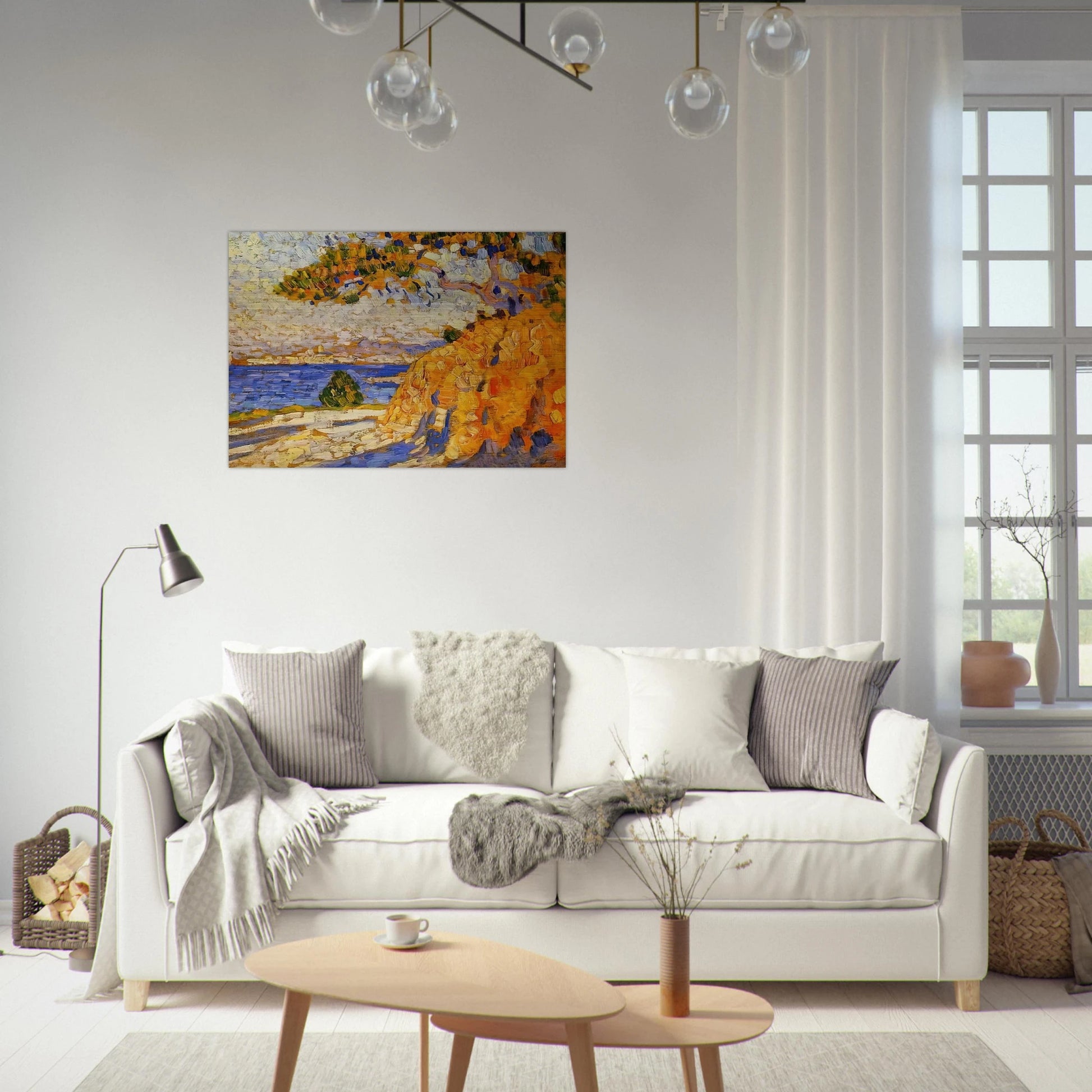 MIDI LANDSCAPE - Theo van Rysselberghe Brushed Aluminum Print - 70x100 cm / 28x40 inches | Theo van Rysselberghe Aluminum Print | Theo van Rysselberghe Prints