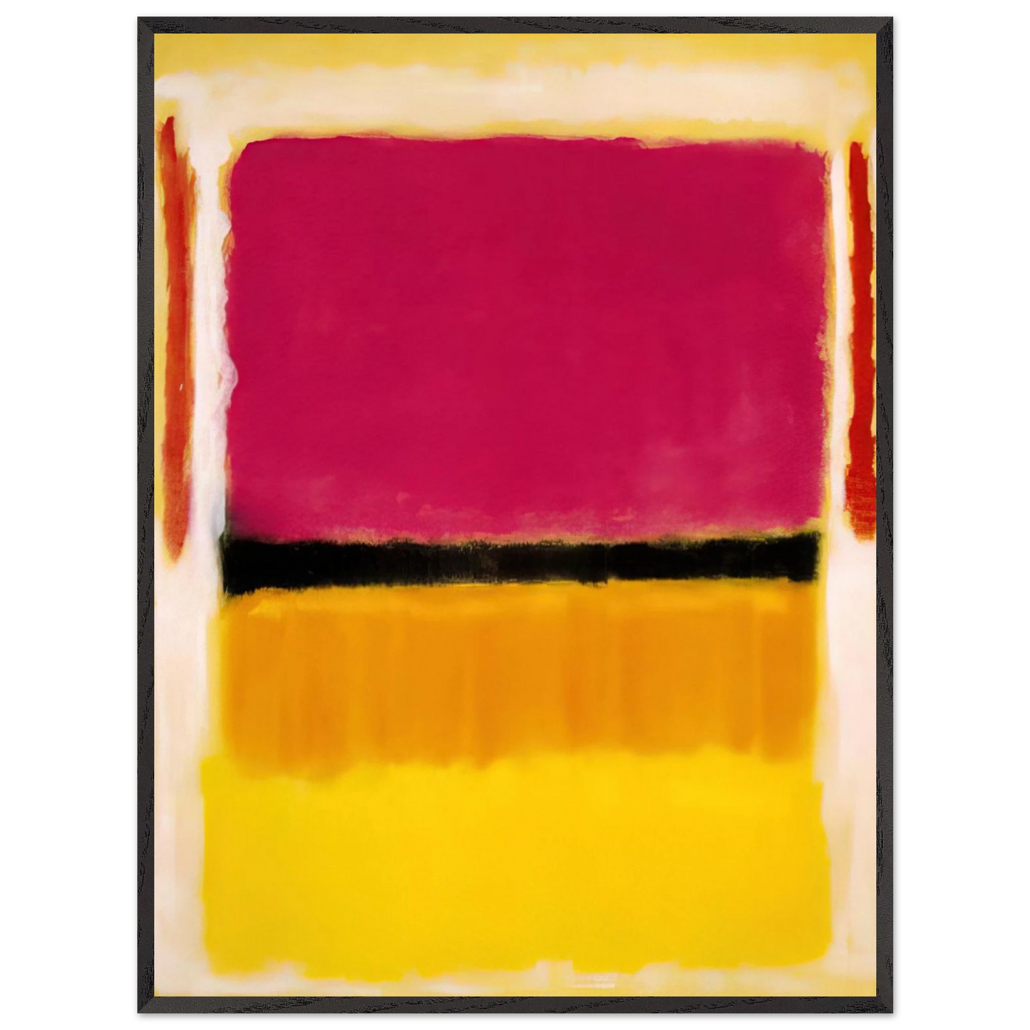 Mark Rothko - Violet, Black, Orange, Yellow on White and Red - 1949 Wall Art - 21x29.7 cm / 8x12" - Premium Wooden Framed Poster With Fine Art Paper - Wood frame