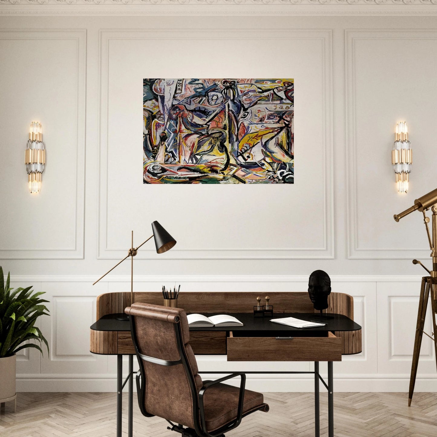 CIRCUMCISION JANUARY 1946 1 - Jackson Pollock Brushed Aluminum Print - 70x100 cm / 28x40 inches | Jackson Pollock Aluminum Print | Jackson Pollock Prints
