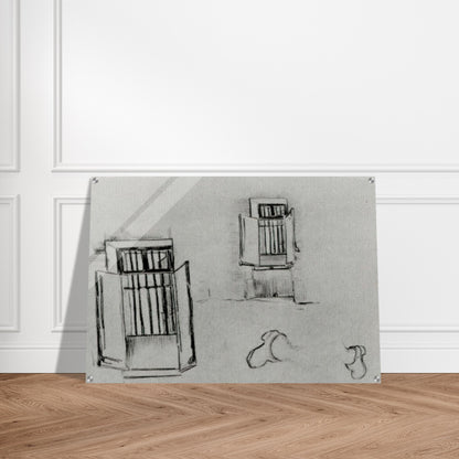 Barred Windows - Vincent van Gogh Acrylic Print - 70x100 cm / 28x40″ inches