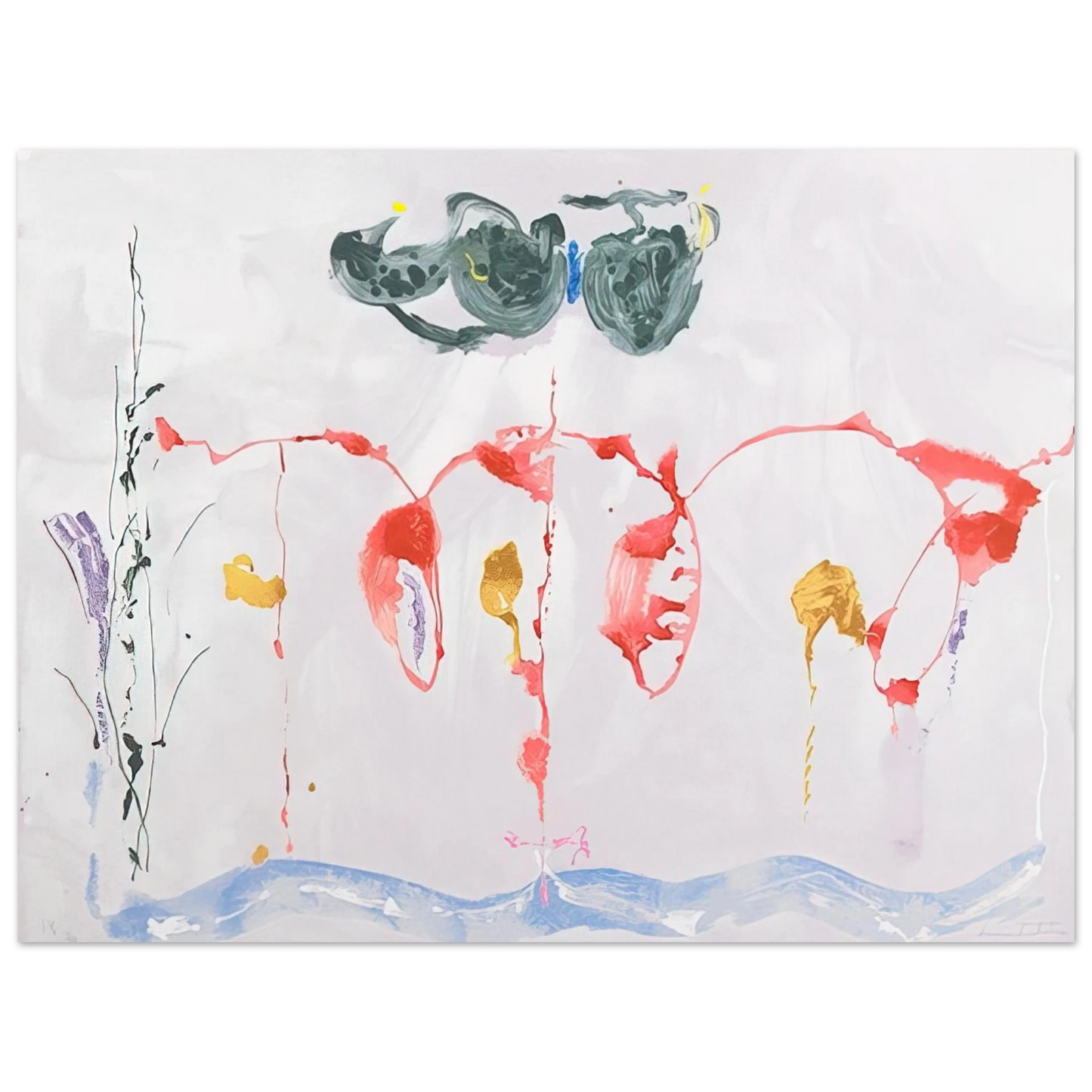 Helen Frankenthaler - Aerie - 2009 Wall art - 13x18 cm / 5x7 inches - Fine Art Poster-canvas - -
