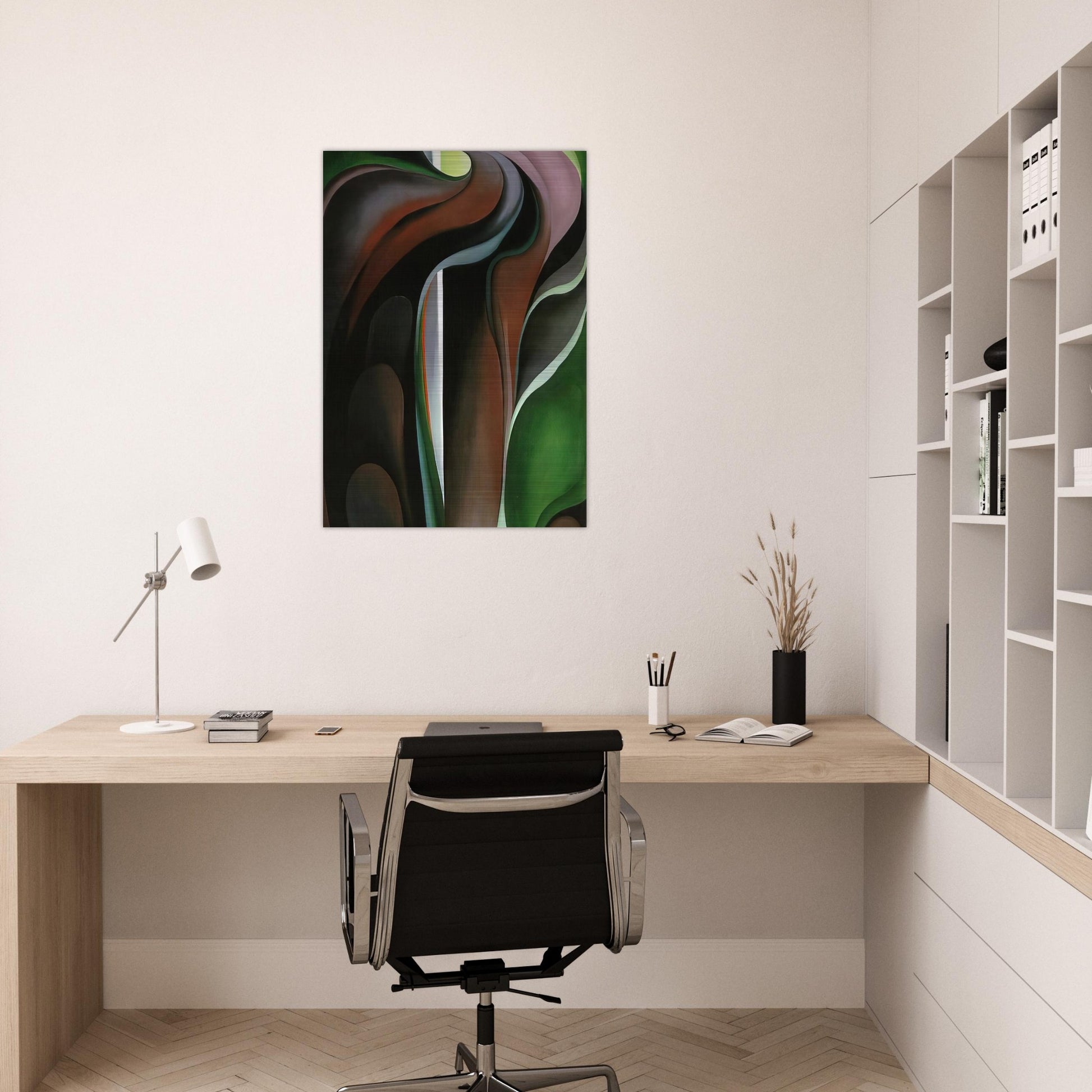 Jack-in-the-Pulpit ?V - Georgia O'Keeffe Brushed Aluminum Print - 70x100 cm / 28x40 inches | Georgia O'Keeffe Aluminum Print | Georgia O'Keeffe Prints