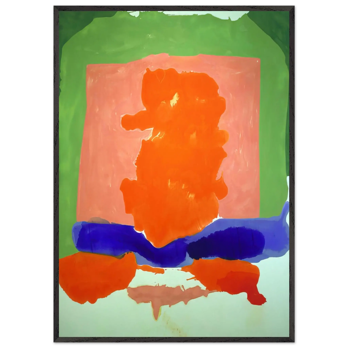 Helen Frankenthaler - Small s Paradise - 1964 Wall art - 13x18 cm / 5x7 Inches - Premium Wooden Framed Poster With Fine Art Paper - White frame