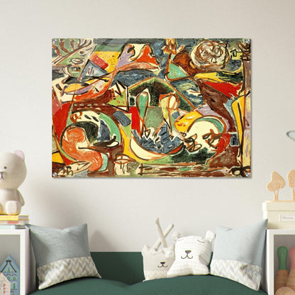 THE KEY - Jackson Pollock Acrylic Print - 70x100 cm / 28x40″ inches