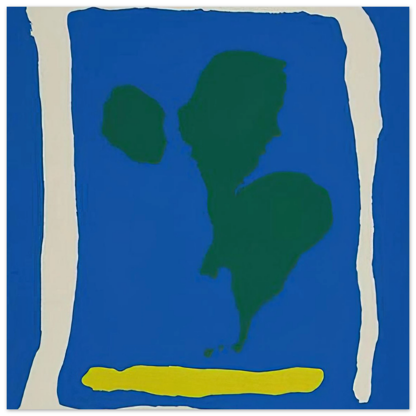Helen Frankenthaler - Air Frame - 1965 Wall art - 70x100 cm / 28x40 inches - Premium Wooden Framed Poster With Fine Art Paper-canvas - White frame