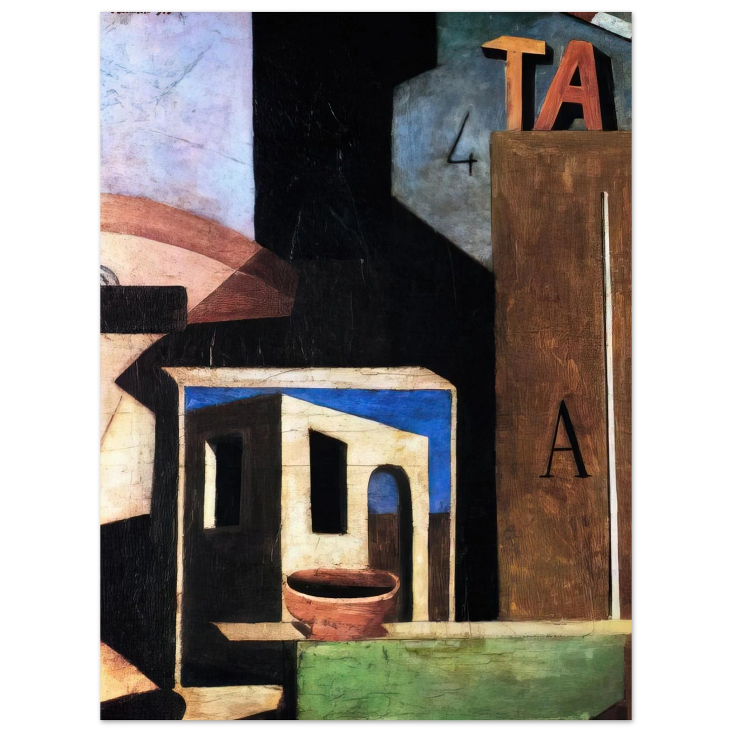 Carlo Carra - LA COMPOSIZIONE TA 1916  75x100 cm / 30x40inches Fine Art Poster