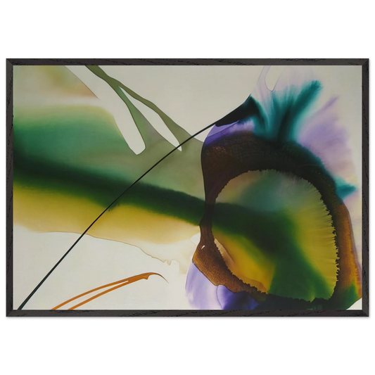 Phenomena Amber Sight - Paul Jenkins 70x100 cm / 28x40 inches Framed Art Print – Black Wooden Frame