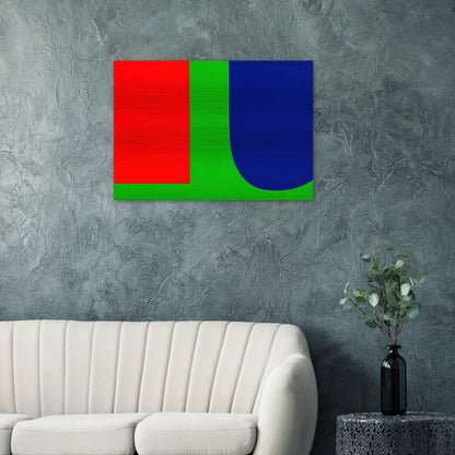 Red Blue Green - Ellsworth Kelly Brushed Aluminum Print - 70x100 cm / 28x40 inches | Ellsworth Kelly Aluminum Print | Ellsworth Kelly Prints