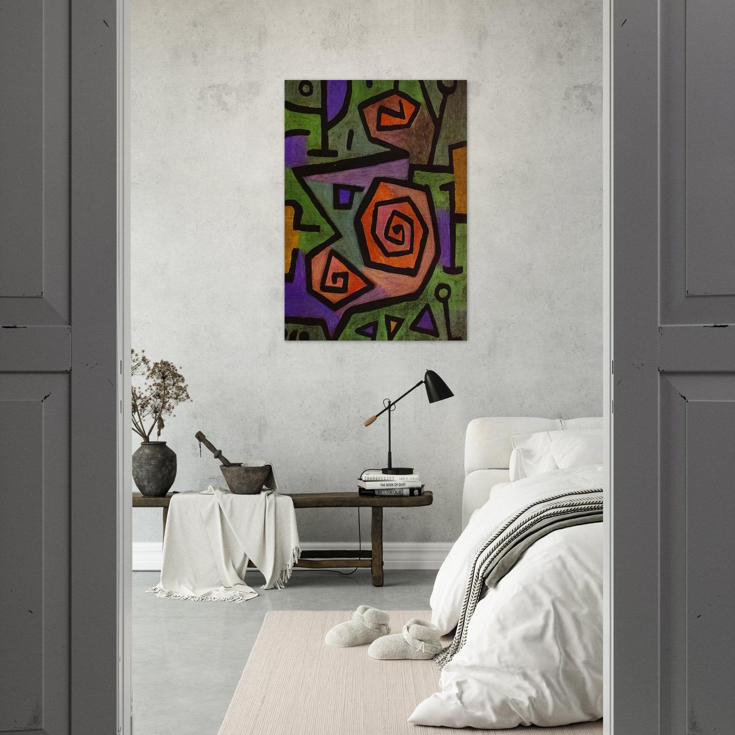 HEROIC ROSES 1938 - Paul Klee Brushed Aluminum Print - 70x100 cm / 28x40 inches | Paul Klee Aluminum Print | Paul Klee Prints