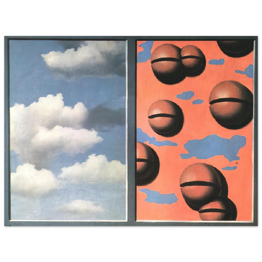 Rene Magritte - PINK BELLES TATTERED SKIES 1930  75x100 cm / 30x40inches Fine Art Poster