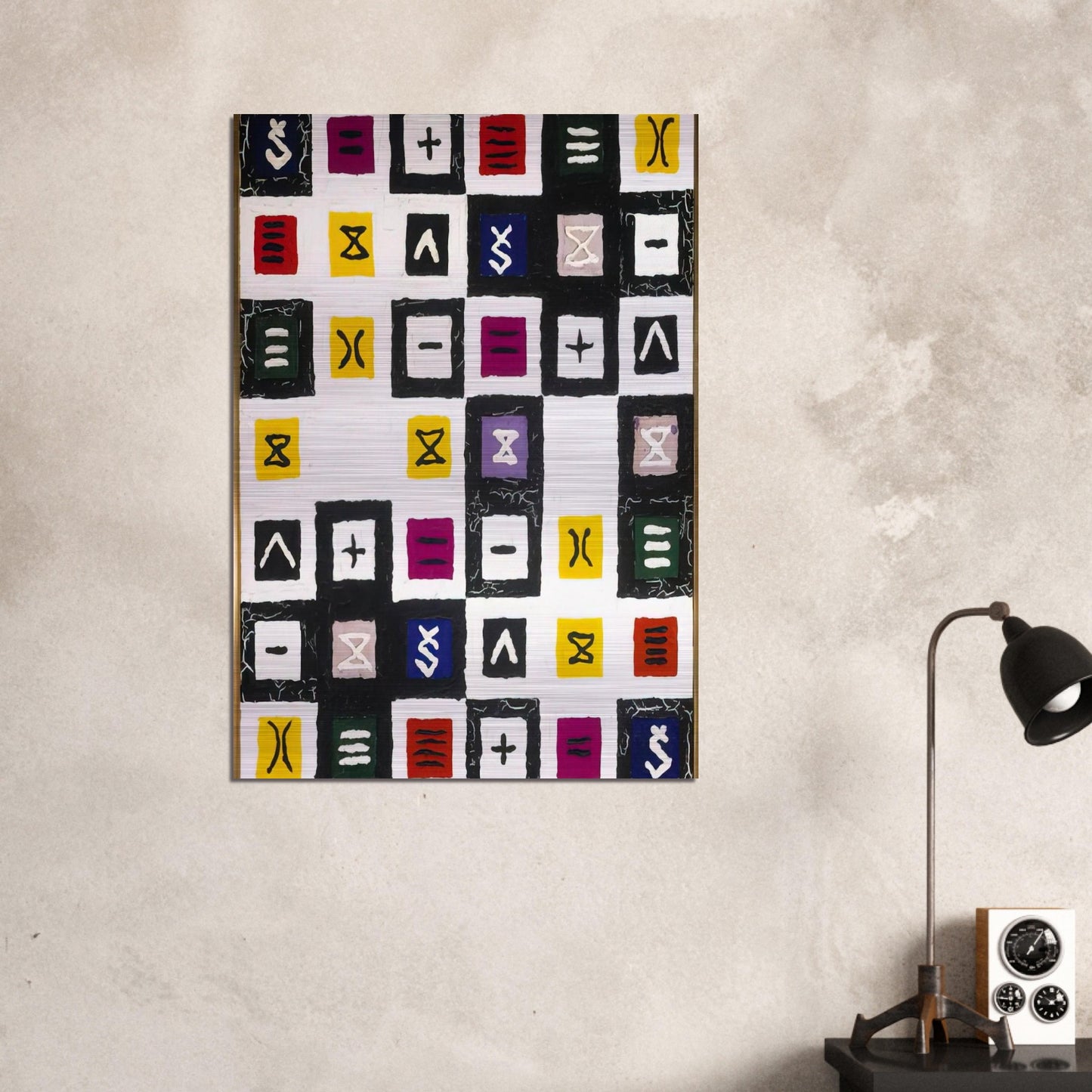 The Great Mystery II - 1960 - Alfred Jensen Brushed Aluminum Print - 70x100 cm / 28x40 inches | Alfred Jensen Aluminum Print | Alfred Jensen Prints