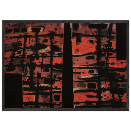 La Sixieme Heure - 1958 - Alfred Manessier 70x100 cm / 28x40 inches Framed Art Print – Black Wooden Frame