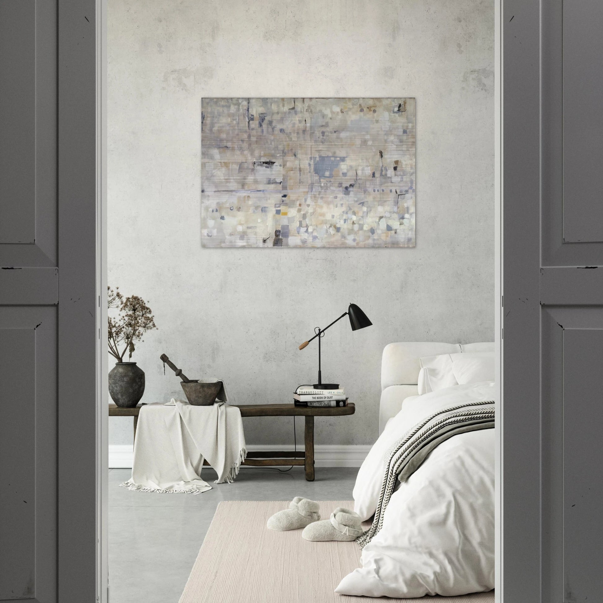 Blanche - 1958 - Maria Helena Vieira da Silva Brushed Aluminum Print - 70x100 cm / 28x40 inches | Maria Helena Vieira da Silva Aluminum Print | Maria Helena Vieira da Silva Prints