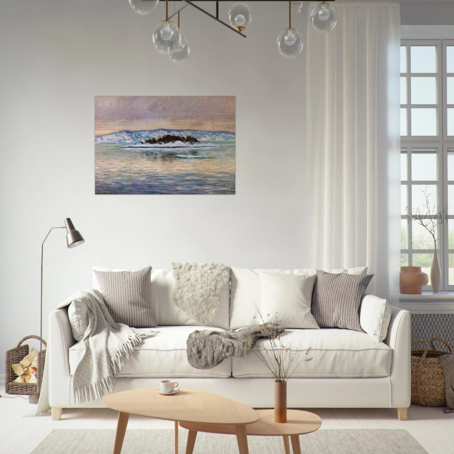 The Fjord, near Christiania - claude monet Brushed Aluminum Print - 70x100 cm / 28x40 inches | claude monet Aluminum Print | claude monet Prints
