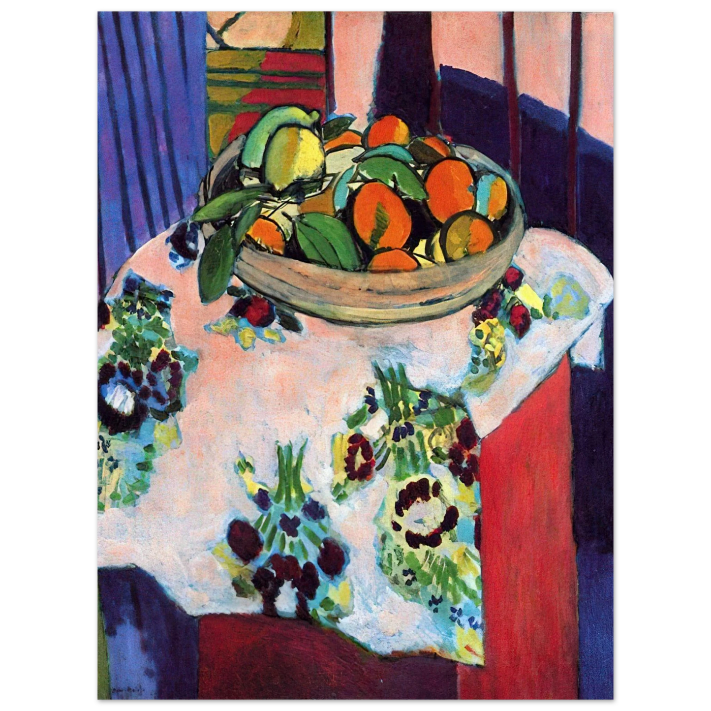 Henri Matisse - BASKET WITH ORANGES 1913  75x100 cm / 30x40inches Fine Art Poster