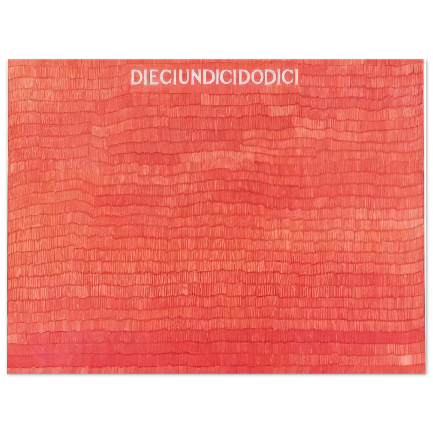 Alighiero Boetti - DIECIUNDICIDODICI 1980  75x100 cm / 30x40inches Fine Art Poster