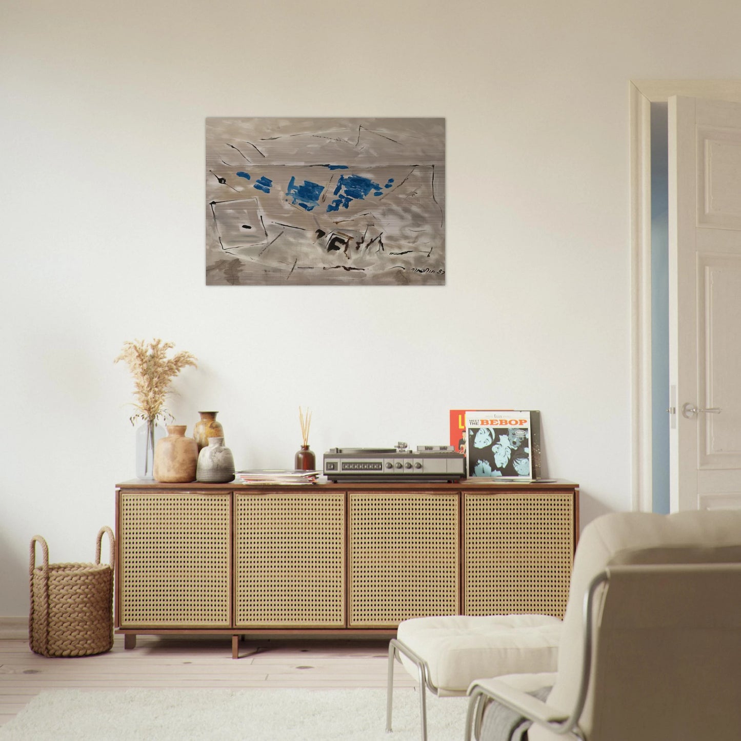 Autumn Coloring No. 4 - 1952 - John Marin Brushed Aluminum Print - 70x100 cm / 28x40 inches | John Marin Aluminum Print | John Marin Prints