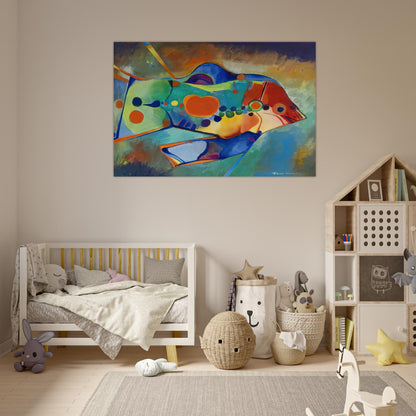 Fish - Naïve Art Primitivism - Aldemir Martins Art Prints - 100x150 cm / 40x60″ inches | Aldemir Martins Poster | Aldemir Martins Prints