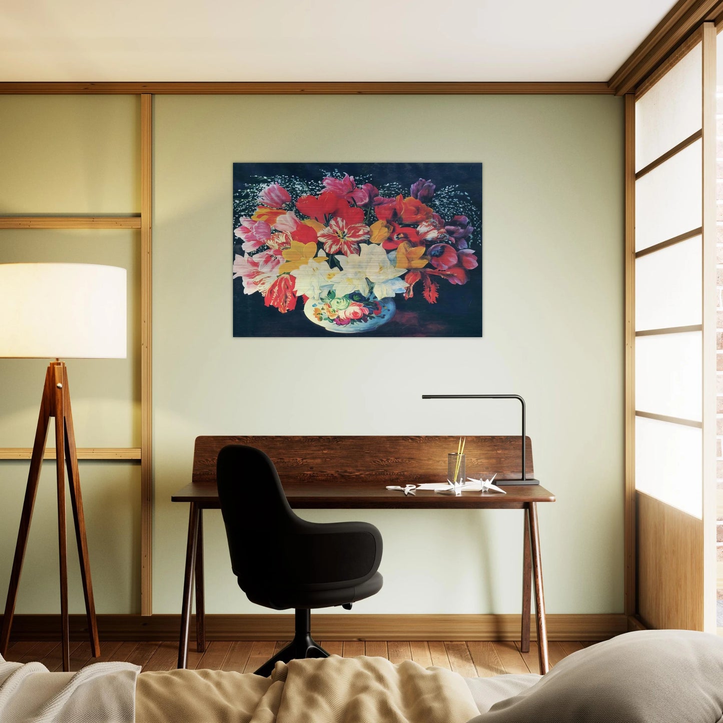 GRAND BOUQUET OF TULIPS 1952 - Moise Kisling Brushed Aluminum Print - 70x100 cm / 28x40 inches | Moise Kisling Aluminum Print | Moise Kisling Prints